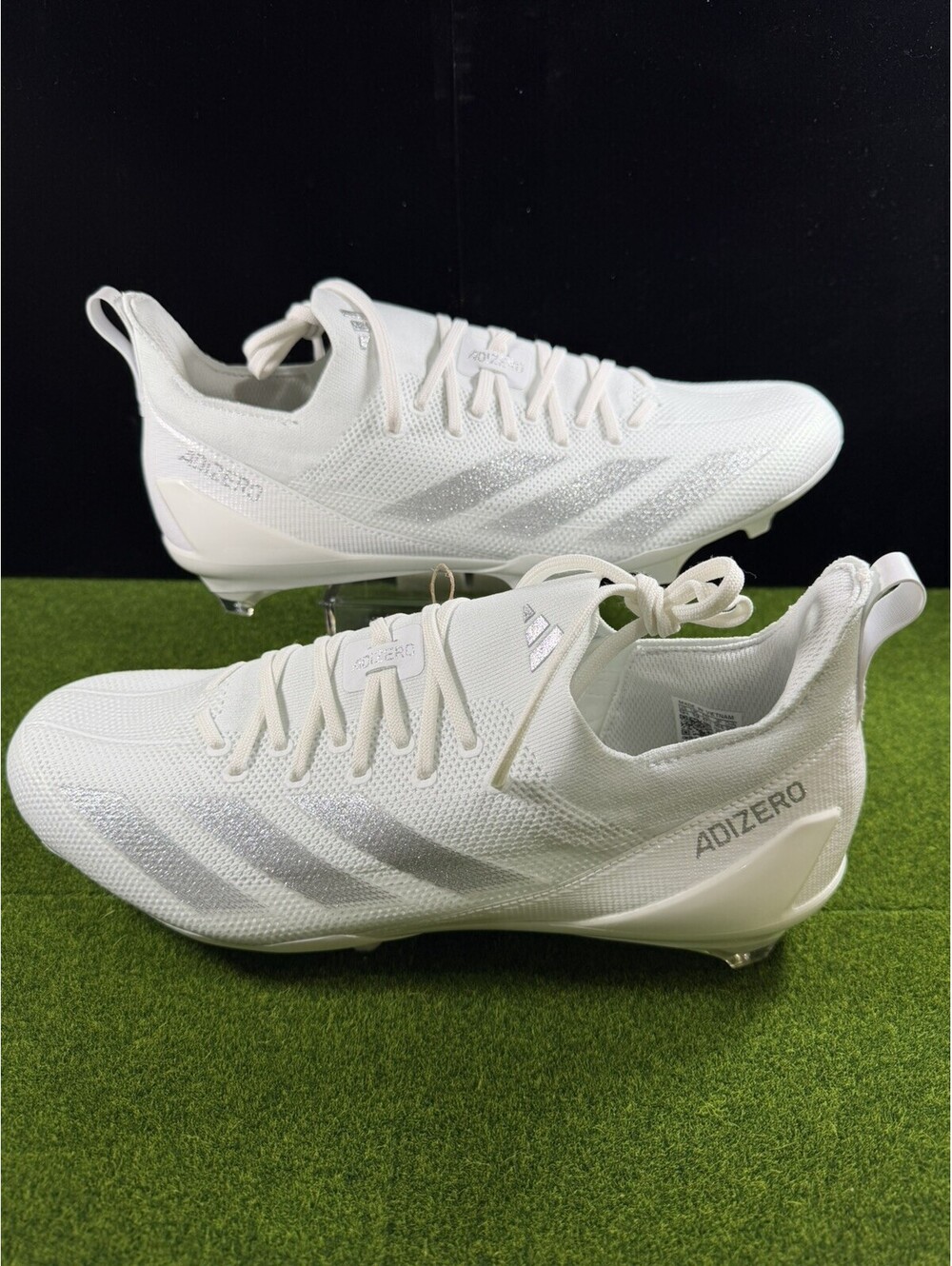 Adidas Adizero Electric+ Football Cleats Mens Size 12.5 White Silver IE3284